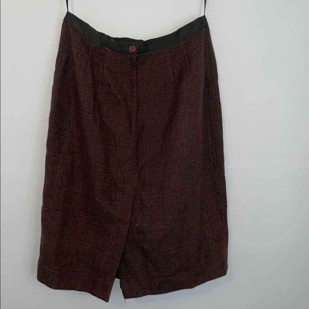 Larry Levine Dark Brown Skirt - Picture 2 of 6
